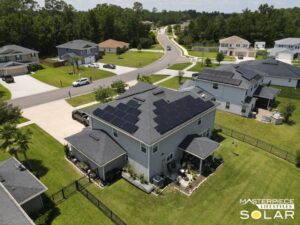 black panels on roof